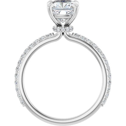 Cushion Claw Set Style Engagement Ring