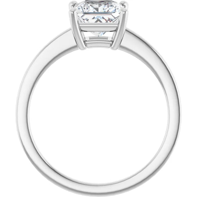 Princess White Gold Solitaire Style Engagement Ring
