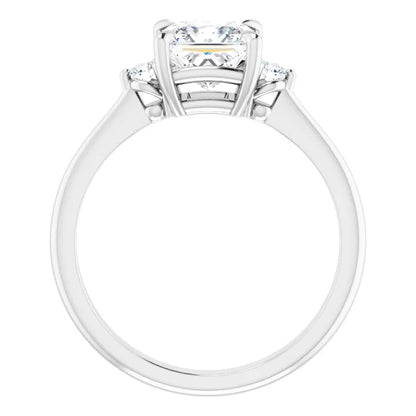 Princess White Gold Accent Engagement Ring