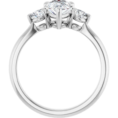 Pear White Gold Accent Engagement Ring