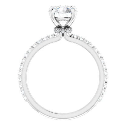 Round Brilliant White Gold Claw Set Style Engagement Ring 