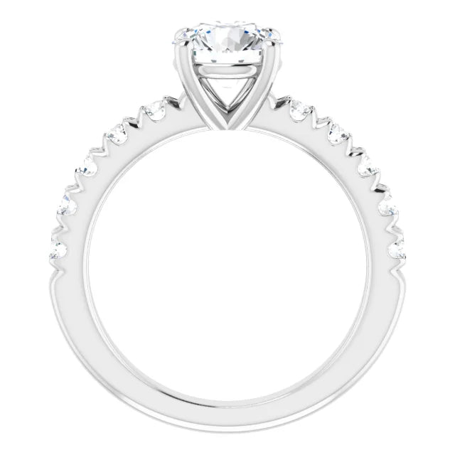 Round Brilliant White Gold Four Claw Set Style Engagement Ring