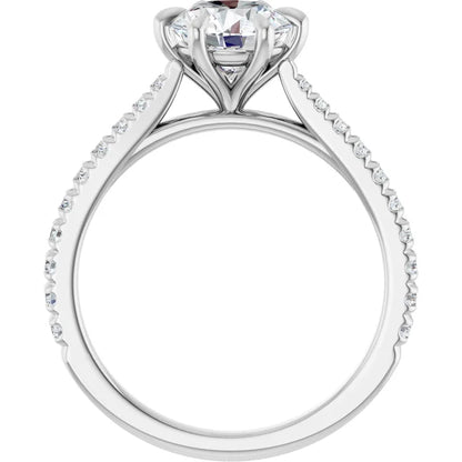 Round Brilliant White Gold Claw Set Style Engagement Ring