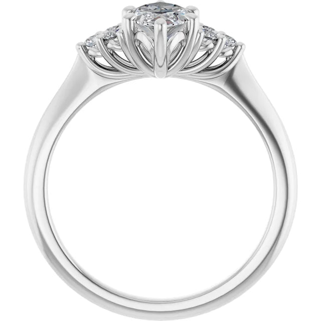 Marquise White Gold Antique Inspired Design Engagement Ring
