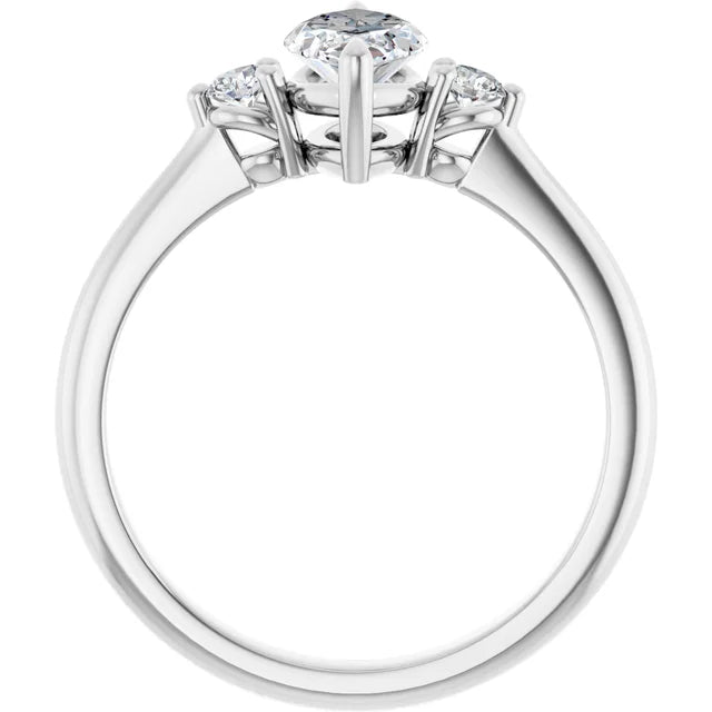 Marquise White Gold Accent Engagement Ring