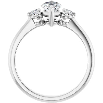 Marquise White Gold Accent Engagement Ring
