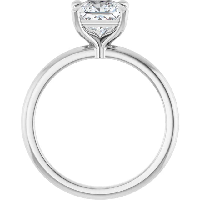 Princess White Gold Solitaire Engagement Ring