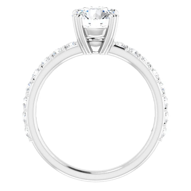 Round Brilliant White Gold Claw Set Style Engagement Ring