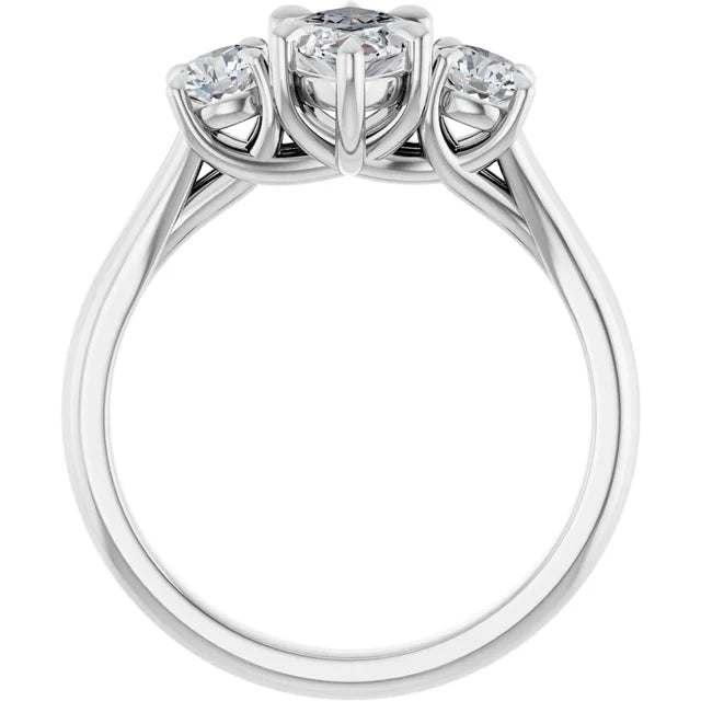 Marquise White Gold Accent Engagement Ring