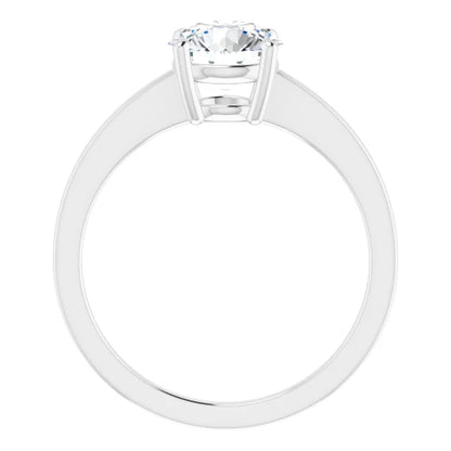 Round Brilliant White Gold Solitaire Style Engagement Ring