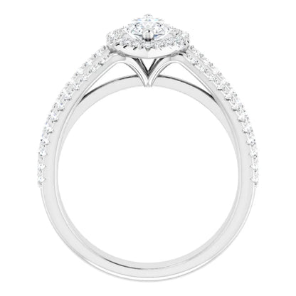Marquise Halo Style Engagement Ring