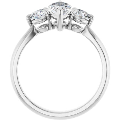 Marquise White Gold Accent Engagement Ring