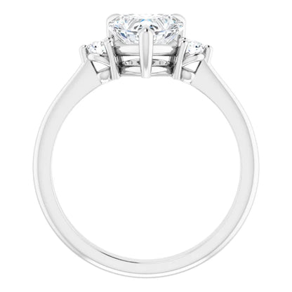 Heart White Gold Accent Engagement Ring