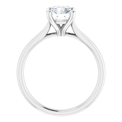 Four Claw White Gold Round Brilliant Solitaire Engagement Ring