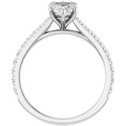 Marquise White Gold Claw Set Style Engagement Ring