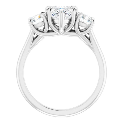 Heart White Gold Accent Engagement Ring