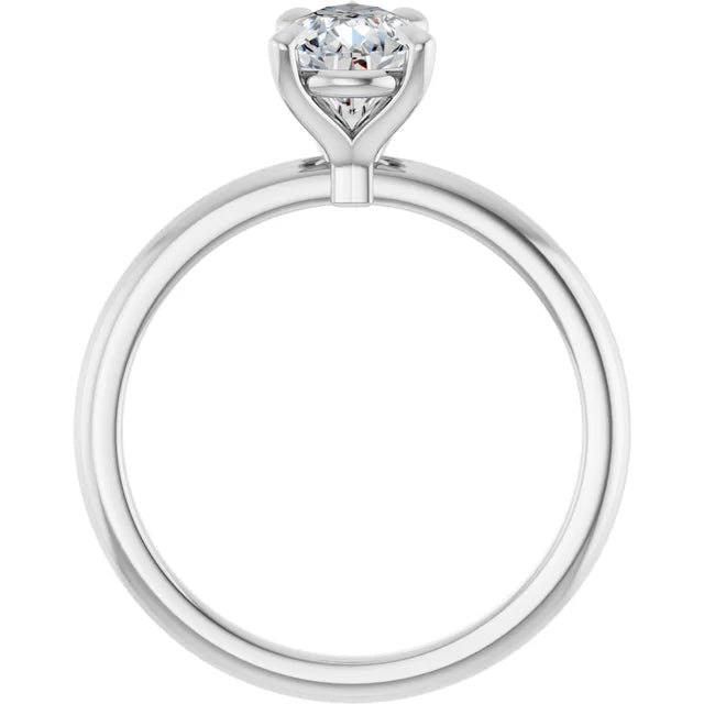 Pear White Gold Solitaire Engagement Ring
