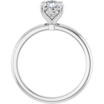 Pear White Gold Solitaire Engagement Ring