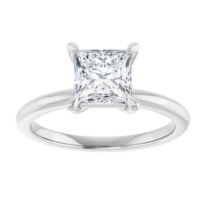 Princess White Gold Solitaire Engagement Ring