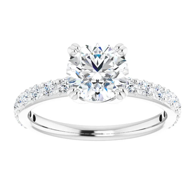Round Brilliant White Gold Claw Set Style Engagement Ring