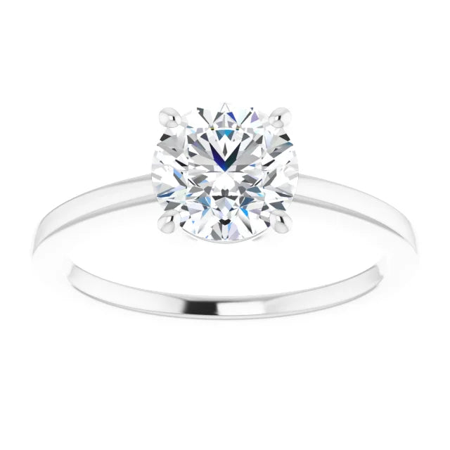 Round Brilliant White Gold Solitaire Style Engagement Ring