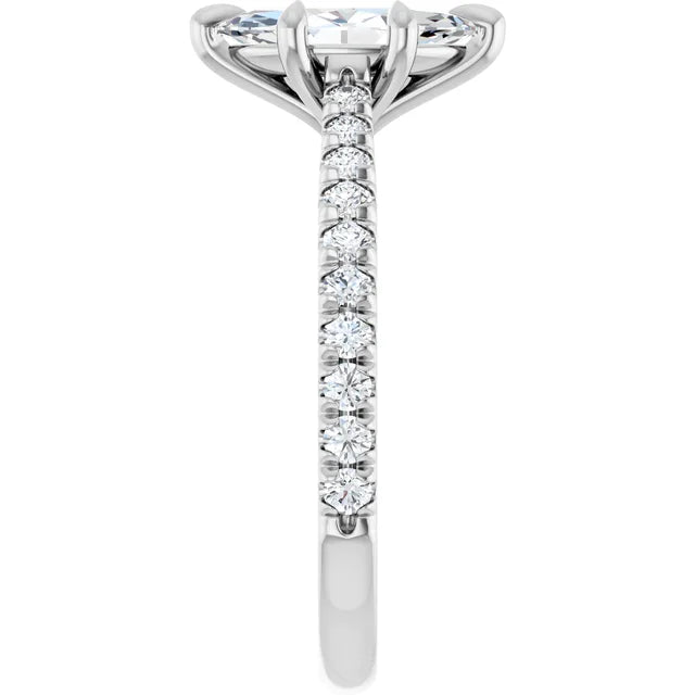 Marquise White Gold Claw Set Style Engagement Ring