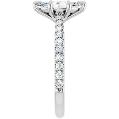 Marquise White Gold Claw Set Style Engagement Ring