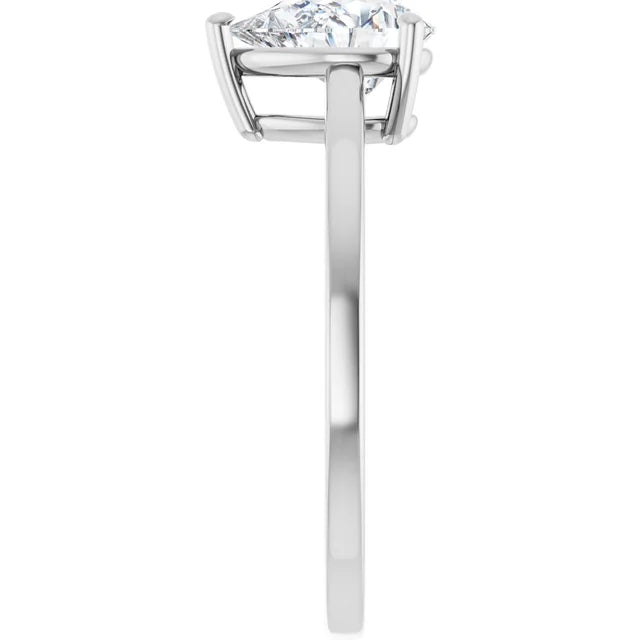 Pear White Gold Solitaire Style Engagement Ring