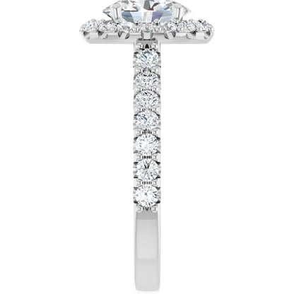 Oval Halo White Gold Style Engagement Ring