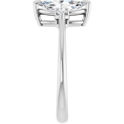 Marquise White Gold Accent Engagement Ring