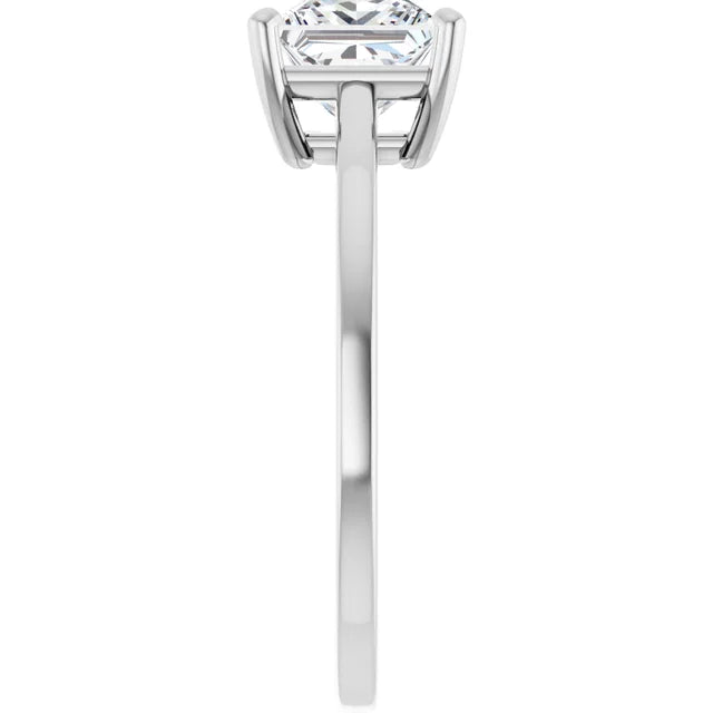 Princess White Gold Solitaire Style Engagement Ring