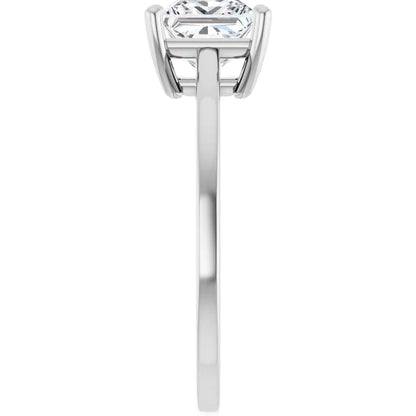 Princess White Gold Solitaire Style Engagement Ring