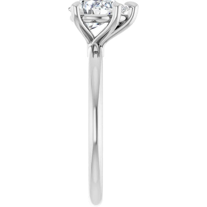 Pear White Gold Solitaire Engagement Ring