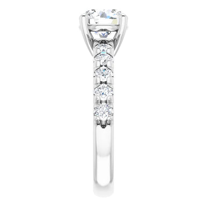 Round Brilliant White Gold Four Claw Set Style Engagement Ring