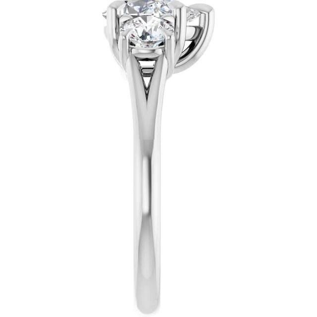 Pear White Gold Accent Engagement Ring