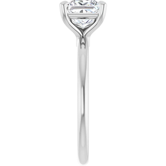 Princess White Gold Solitaire Engagement Ring