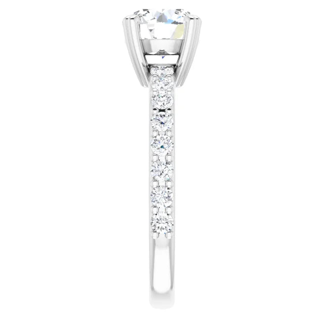 Round Brilliant White Gold Claw Set Style Engagement Ring