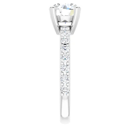 Round Brilliant White Gold Claw Set Style Engagement Ring