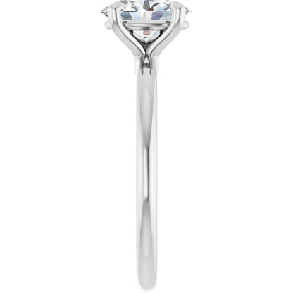 Oval White Gold Solitaire Engagement Ring