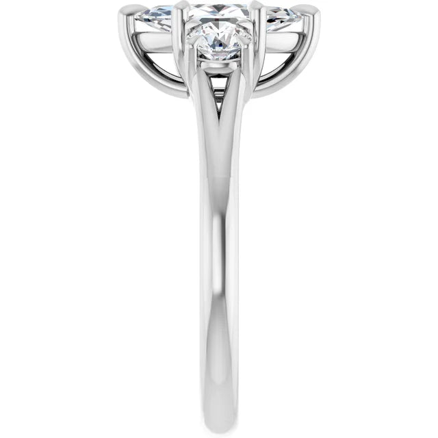 Marquise White Gold Accent Engagement Ring