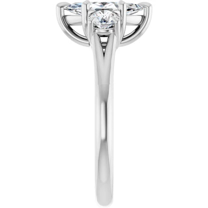 Marquise White Gold Accent Engagement Ring