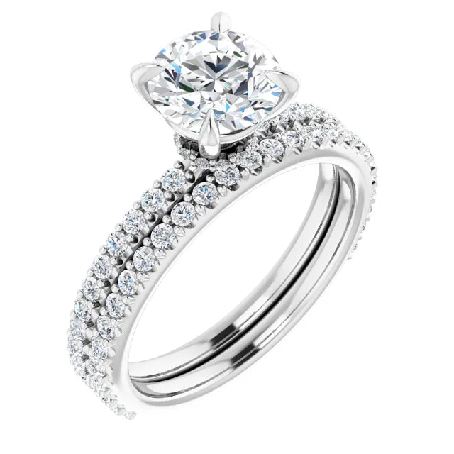 Round Brilliant White Gold Claw Set Style Engagement Ring 