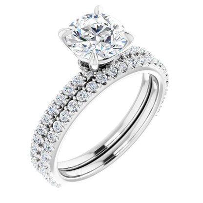 Round Brilliant White Gold Claw Set Style Engagement Ring 