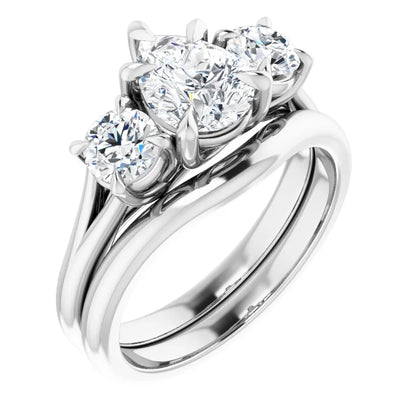 Pear White Gold Accent Engagement Ring