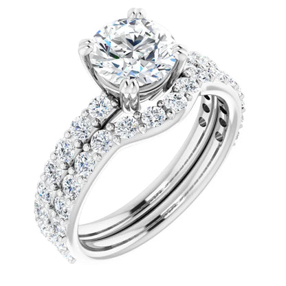 Round Brilliant White Gold Claw Set Style Engagement Ring