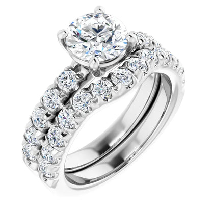 Round Brilliant White Gold Four Claw Set Style Engagement Ring
