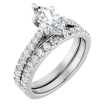 Marquise White Gold Claw Set Style Engagement Ring