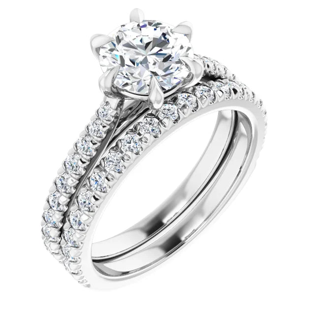 Round Brilliant White Gold Claw Set Style Engagement Ring