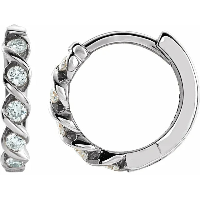 Lab Diamond Hoop Earrings