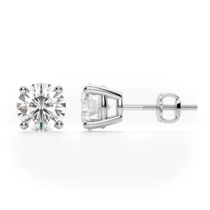 Lab Diamond Solitaire Stud Earrings